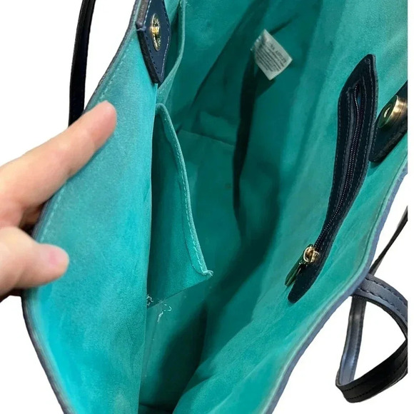 Laura Ashley Navy Pebble Large Tote - Picture 6 of 6